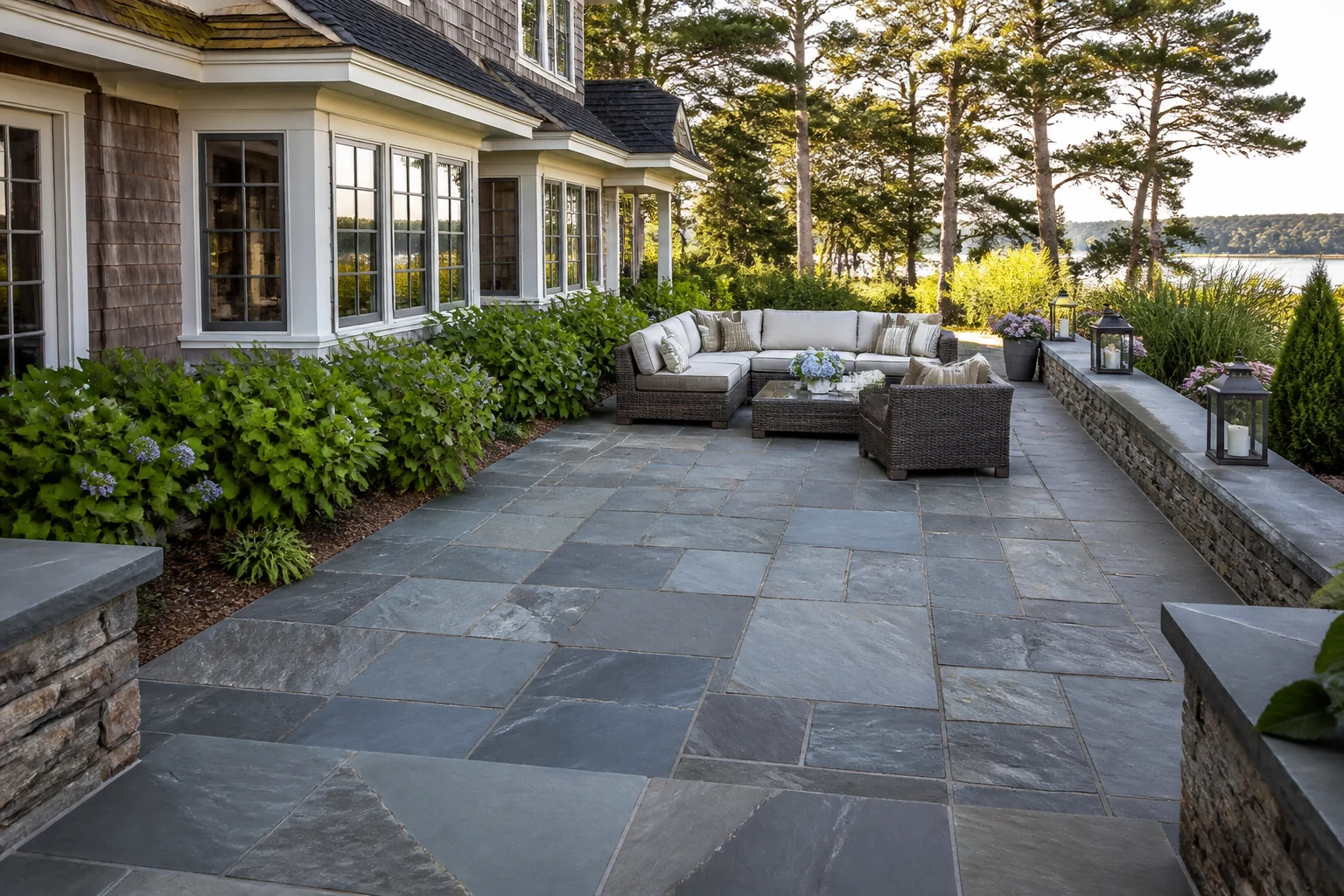 Bluestone Patio Installation in South Yarmouth