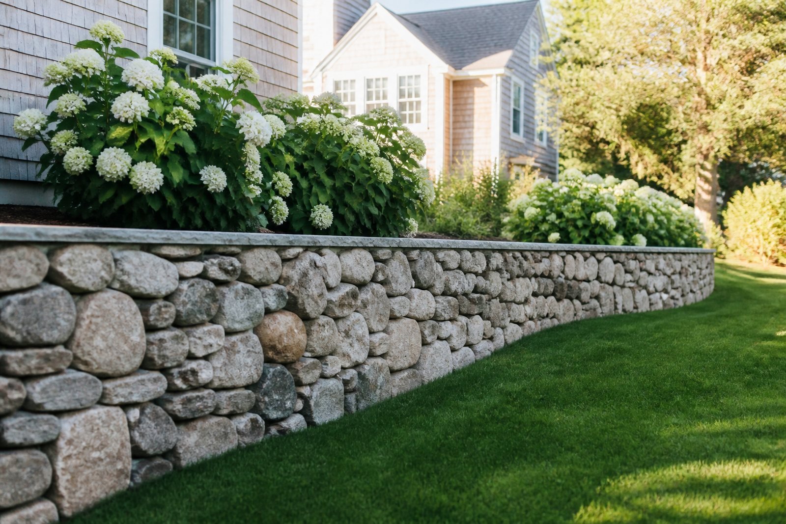 Fieldstone Retaining Walls in South Yarmouth