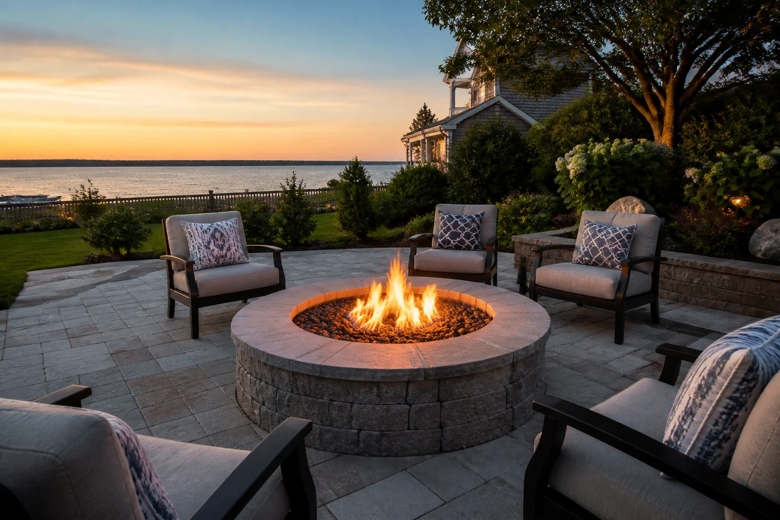 Fire Pit and Fire Feature Construction in South Yarmouth