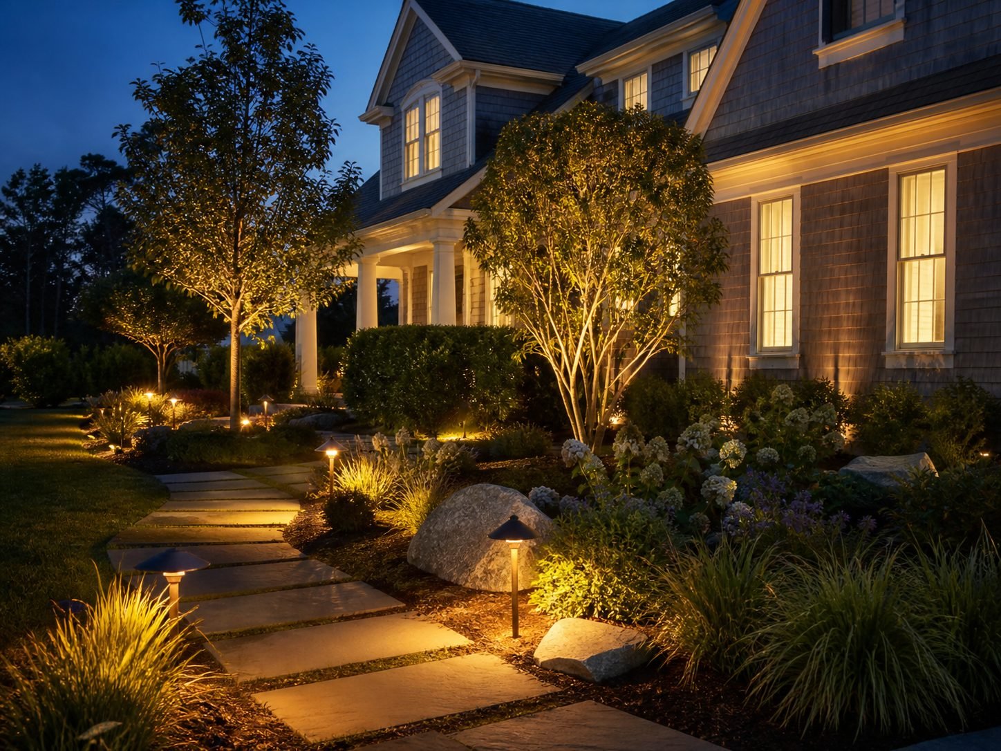 Landscape lighting in South Yarmouth