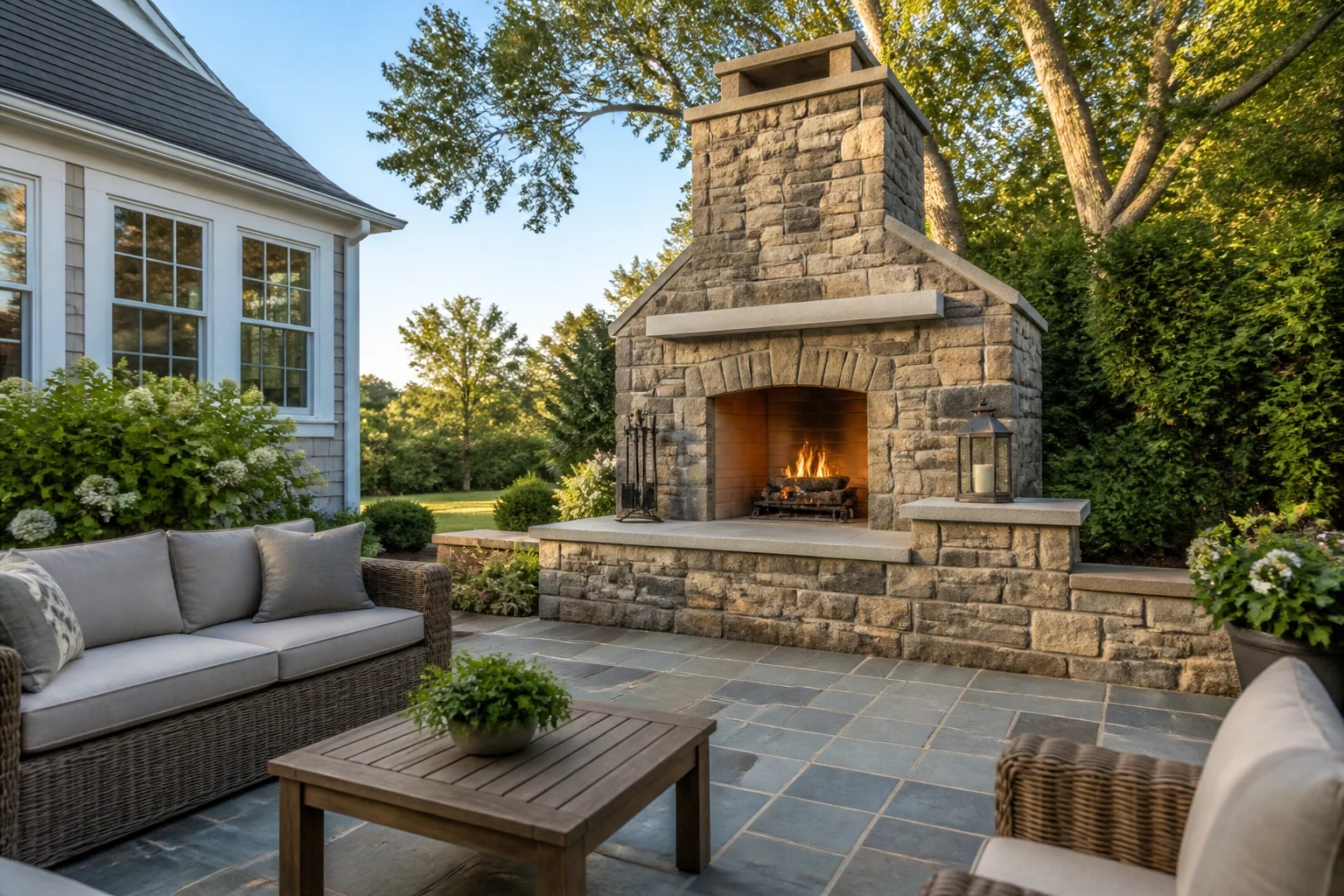 Outdoor Fireplace Construction in South Yarmouth