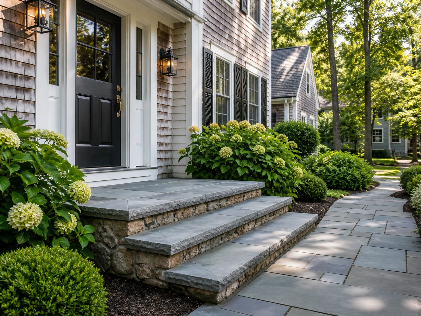 Stone steps and entry work in South Yarmouth